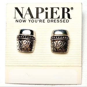Details in the Silver Earrings by Napier